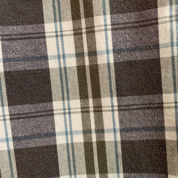 Eddie Bauer - Men Size 35 - Gray Green Blue White Plaid Casual Bermuda Shorts - Picture 2 of 7